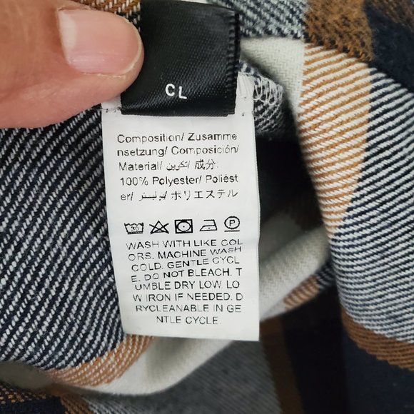 Shein Curve Plaid Flap Pocket Shacket - Picture 10 of 11